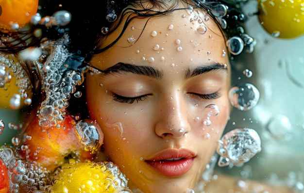 Skincare hydration with oxygen enriched water